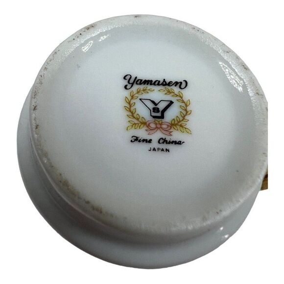 Stackable Yamasen Fine China Tea Set 3 Cups Mugs Gold Gilt Antique Made In Japan - Picture 3 of 6